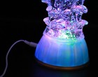 Dolphin On Waves Of Light Figurine Color Changing Sculpture Ocean Decor Sl 32270
