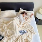 Warm Blankets For Beds Soft Coral Fleece Sofa Throw Blanket Thicken Bed Sheet