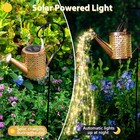 1 2x Solar Watering Can Light Garden Outdoor Waterproof Kettle Yard Art Lamp Dec