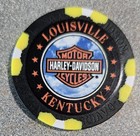Harley Davidson Poker Chip Louisville Kentucky Bluegrass H-d 10th Anniversary