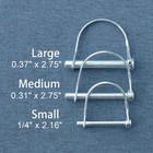Trailer Hitch Pin  2pcs Coupler Zinc Plated Steel 1 4  X Small  2pcs