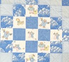 Baby Quilt Handmade Boy s Blue Crib Blanket Around The World Pattern New