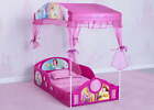 Girls Disney Princess Toddler Bed Set Canopy Frame Kids Bedroom Furniture New