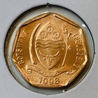1998 Botswana 5 Thebe Unc Coin Km 26 Toko Bird Wildlife Africa Animal Wildlife