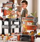 Kids Tools Toy Sets For Aged 3 4 5 6 7 8  2 In 1 Workbench Toys For Toddlers 3-5