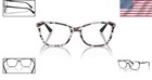 Chic Women   s Square Eyewear Frames In Ivory Tortoise For Prescription Lenses