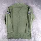 Vintage 60s Us Army Vietnam Og-107 Air Force Patched Field Shirt S m Green
