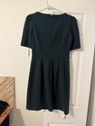 Marc New York Women s Black Solid Pencil Dress Round Neck Tie Knee Length 4