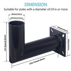 2 Pack Wall Bracket For Slip Fit Lights Tenon Adapter Parking Lot Wall Bracket