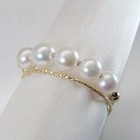 Adjustable Size Ring     K18 Gold   Genuine Akoya Baby Pearl  item No  Um-038      A