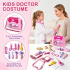 Doctor Costume For Kids - Dr Medical Pretend Play Toys Set 22pcs Pink 