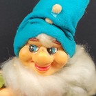 Vtg Japan Mcm Bearded Pixie Elf Gnome Felt Homemade Christmas Decor