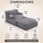 Giant Bean Bag Chair     Plush Faux Fur  Foldable Memory Foam Lounger  Removabl   