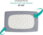 Crib Mattress Protector 52x28 Waterproof Crib Sheet Fitted Mattress Cover 2 Pack
