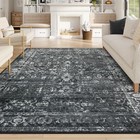  Margot 8x10 Area Rugs For Living Room Washable Rugs 8x10 Black Large Rug 
