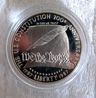 1987-s Constitution Proof Silver Dollar Coin Us Mint Commemorative  1 In Capsule