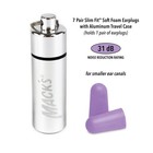 Mack   s Slim Fit Soft Foam Earplugs  7 Pair With Travel Case     Small Ear Plugs   