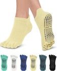 3 6 Pairs Of Breathable Pilates Socks     Non-slip For All-day Comfort And Safety