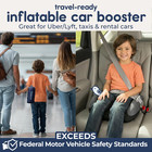 Uberboost Inflatable Booster Car Seat   Blow Up Narrow Backless Booster Car Seat