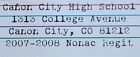 2008 Ca  on City High School Yearbook Colorado Very Good Condition