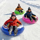 Kids Snow Tube Sleds 3 Pack  36  Inflatable Snow Sled  Heavy Duty Pvc Sledding