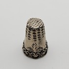 Vintage Sterling 925 Wire Work   Scroll And Dimple Thimble   Made In Mexico 6g