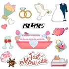14 Pcs Just Married Cruise Ship Door Magnets For Cabin Car Decor
