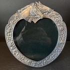 Vtg Elias Pewter American Sterling Fine Pewter Good Forever Heart  Frame Vguc