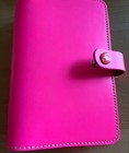 Filofax The Original Personal Size Planner Pink Cowhide Leather With Ring 23mm