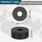 12pcs - Thick Rubber Spacer 1 Inch Od X 5 16 Inch Id X 3 8 Inch Thickness