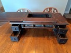 Antique Singer Treadle Sewing Machine Wooden Table Top 1925 W Drawers