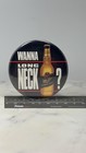 Miller Genuine Draft Advertising Button Pin  Black Glossy - 1990s Beer Promo