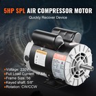 Uimoso 5hp Spl Air Compressor Motor 230v 17 6a 3450rpm 56 Frame Cw ccw Rotation