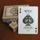 Bicycle Playing Cards Aviary Tan Deck Custom Owl Face   Suit Vintage Floral