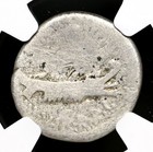 Roman Impertorial  Marc Antony Silver Denarius  32-31 B c   Leg Xx  Ngc Good