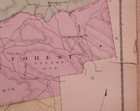 Rare Antique 1875 Plat Map   Carbon County  Pennsylvania