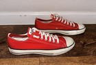 Vintage 90s Converse All Star Chuck Taylor Low Top Red Sneakers Made In Usa 9 5