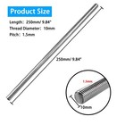 4 Pcs M10x250mm Fully Threaded Rod 1 5mm Pitch 304 Stainless Steel Long Screw