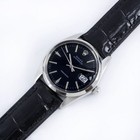 Vintage Rolex Oysterdate Precision Black Dial 34mm Men Steel Watch Ref 6694