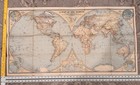 1941 National Geographic World Map Double Hemisphere Vintage Wwii Era
