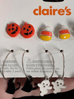 Brand New Claire   s Kid Earrings Halloween Costume Pumpkin Spider Ghost Hoop Stud