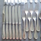 Christofle Perles Silverplated Knife Fork Spoon 36pcs Excellent