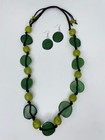 Handmade Tagua Nut Set Necklace And Earrings 