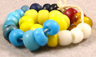 30 Old Antique Mixed Color Padre And Crow Wound Glass Trade Beads
