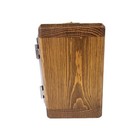 Vintage Mini Vault Coin Bank Puzzle Safe Lock Box Wooden Novelty Piggy Bank