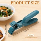 2pcs Hot Plate Grippers Silicone Anti Scald Bowl Holder Clip For Cooking Green