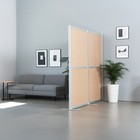 Vivo Modular Wall System  2 Wood Grain Pet Panels  Office Cubicle Dividers