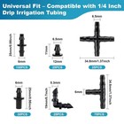 280 Pcs Irrigation Fittings Kit  Drip Irrigation Barbed Connectors 1 4   Tubing