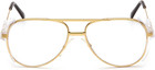 Pyramex Pathfinder Aviator Safety Glasses With Gold Frame And Clear Lens