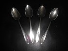 Wme 100 Standard  Vintage  Silver Plate Dessert Spoons Lot Of 4    5-1 4    Length
